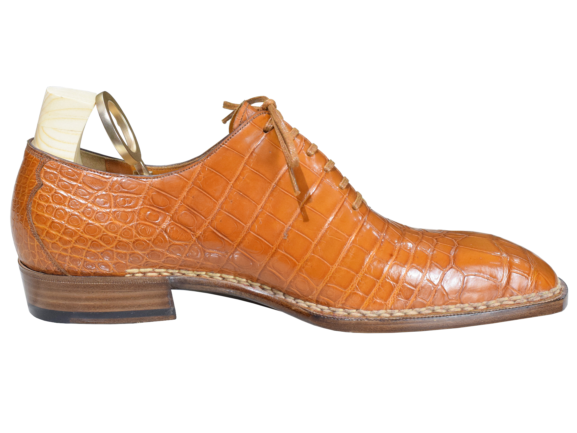 MTO Wholecut crocodile shoes 270 Norwegian welt
