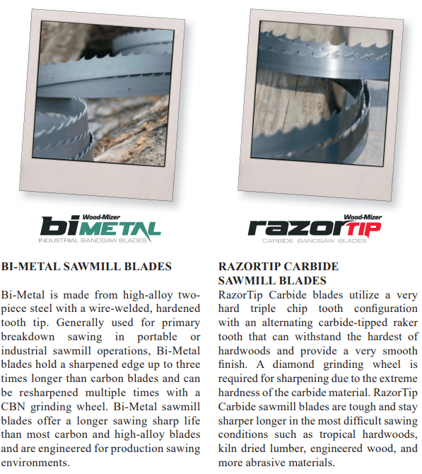 How To Choose a WoodMizer Sawmill Blade Timberline Magazine