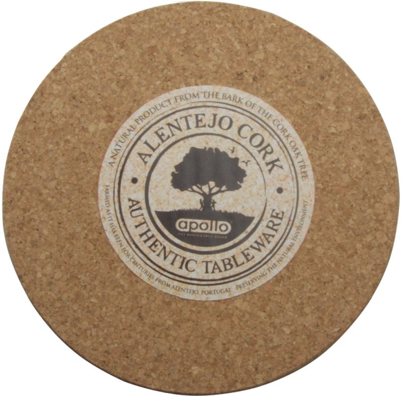 Cork Placemat Set 6 Round 22cm Timbermills