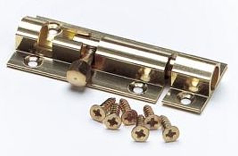 Slip Bolt Brass 50mm (2") Timbermills