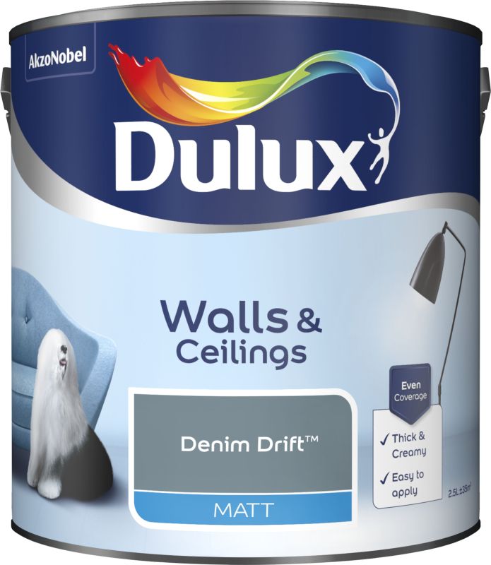 Dulux Matt Emulsion Denim Drift 2.5 Litres Timbermills