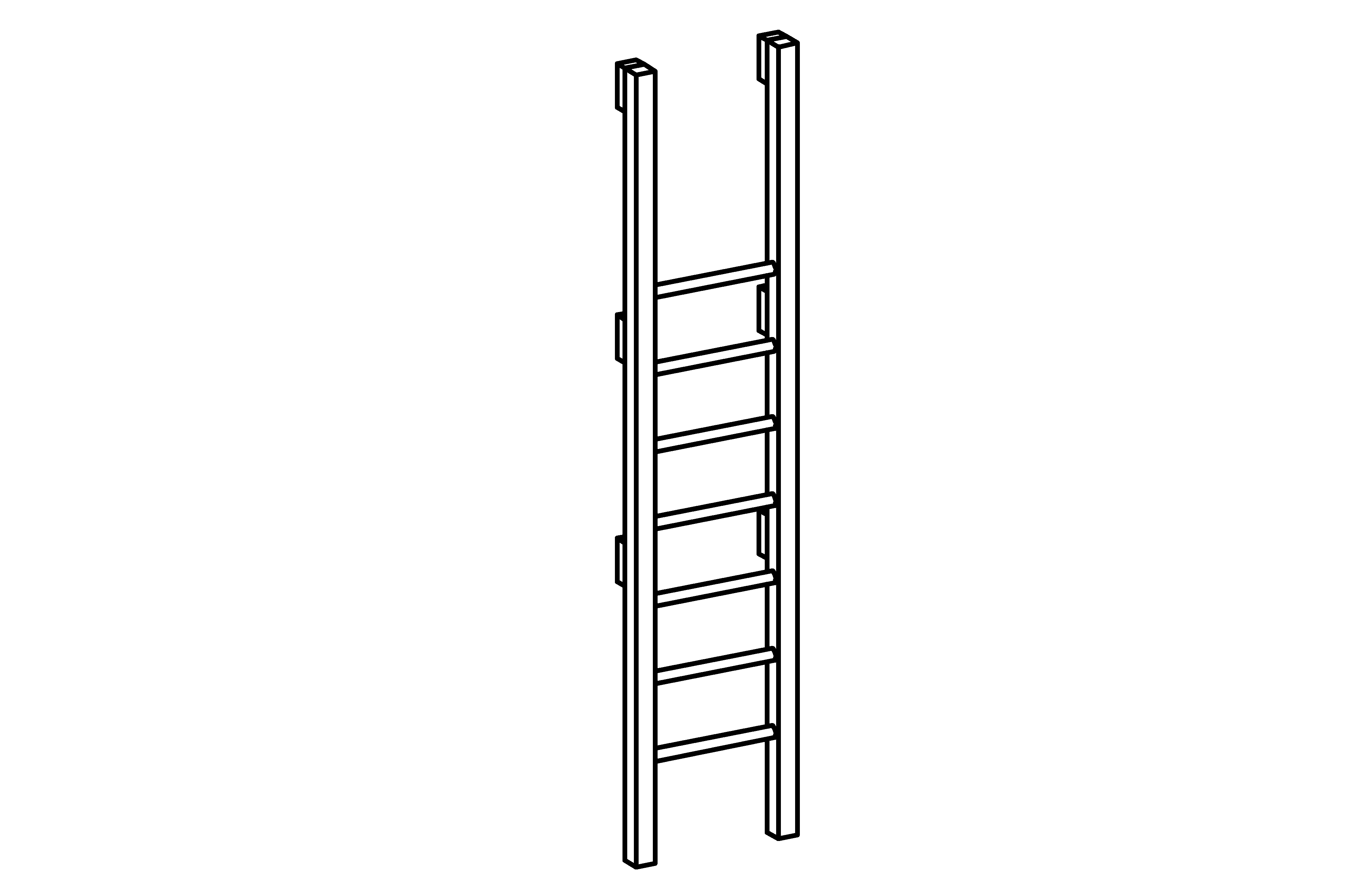Richter Products Ladder for Platforms, attachment to long side