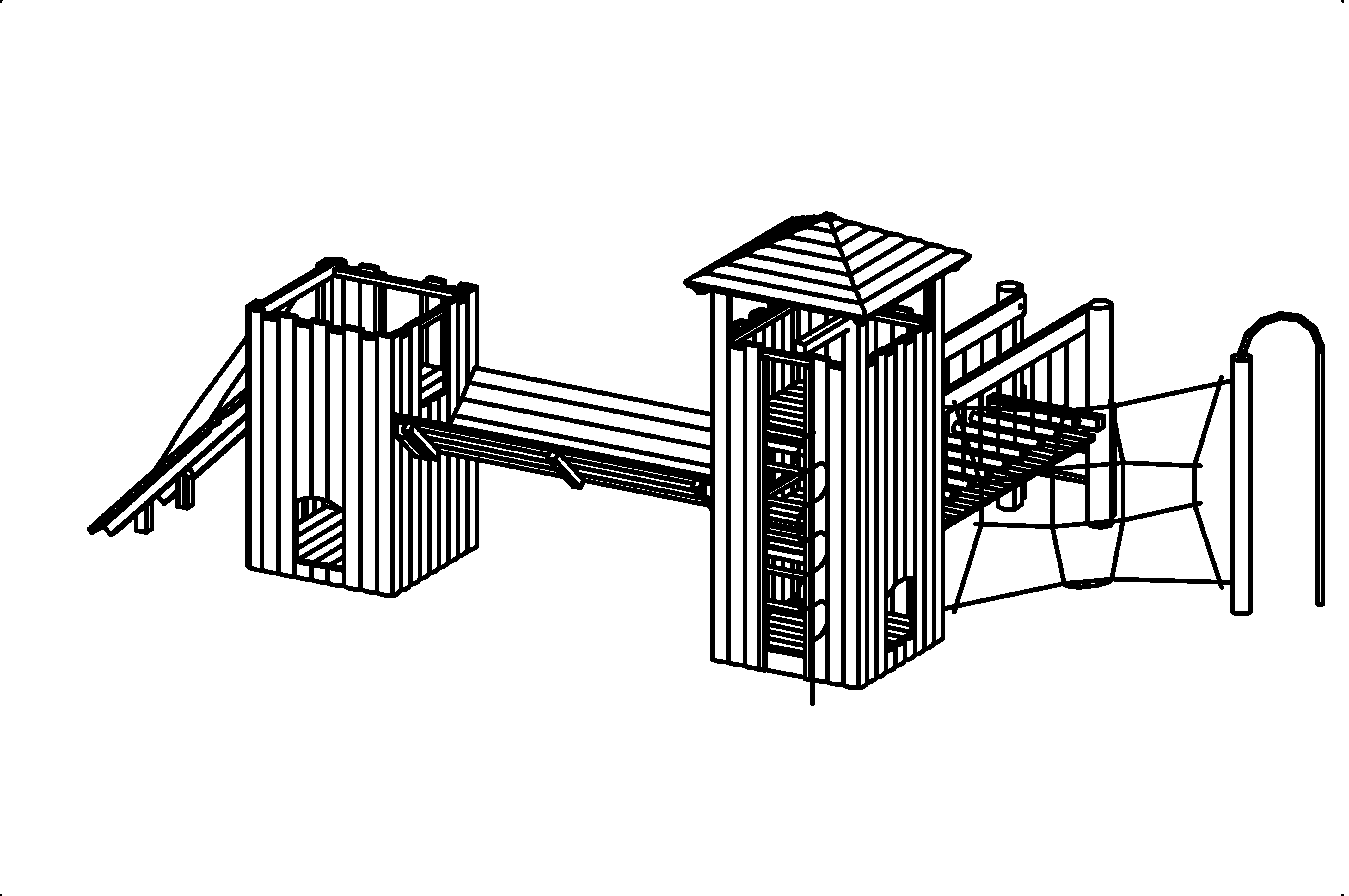 Richter Products Tower Combination 33 made of larch with steel feet
