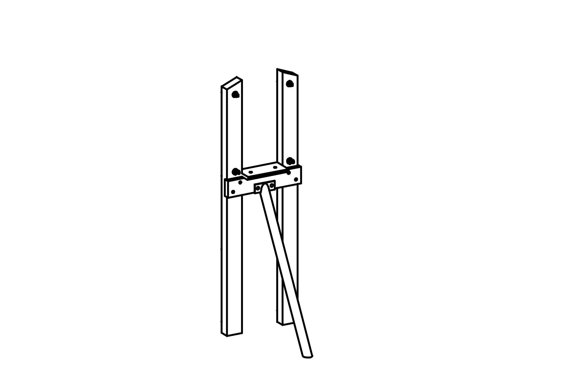 Richter Products Support Frame for suspension bridge, height = 1m