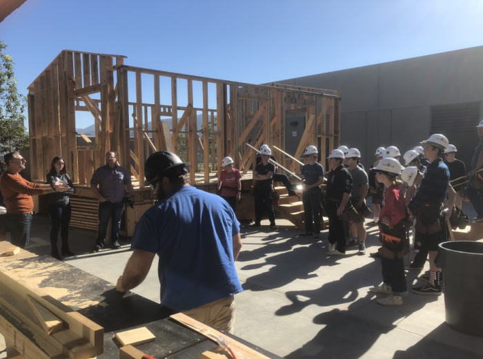 Timber Products with Saroyan Hardwoods Donates to the Warrior Village