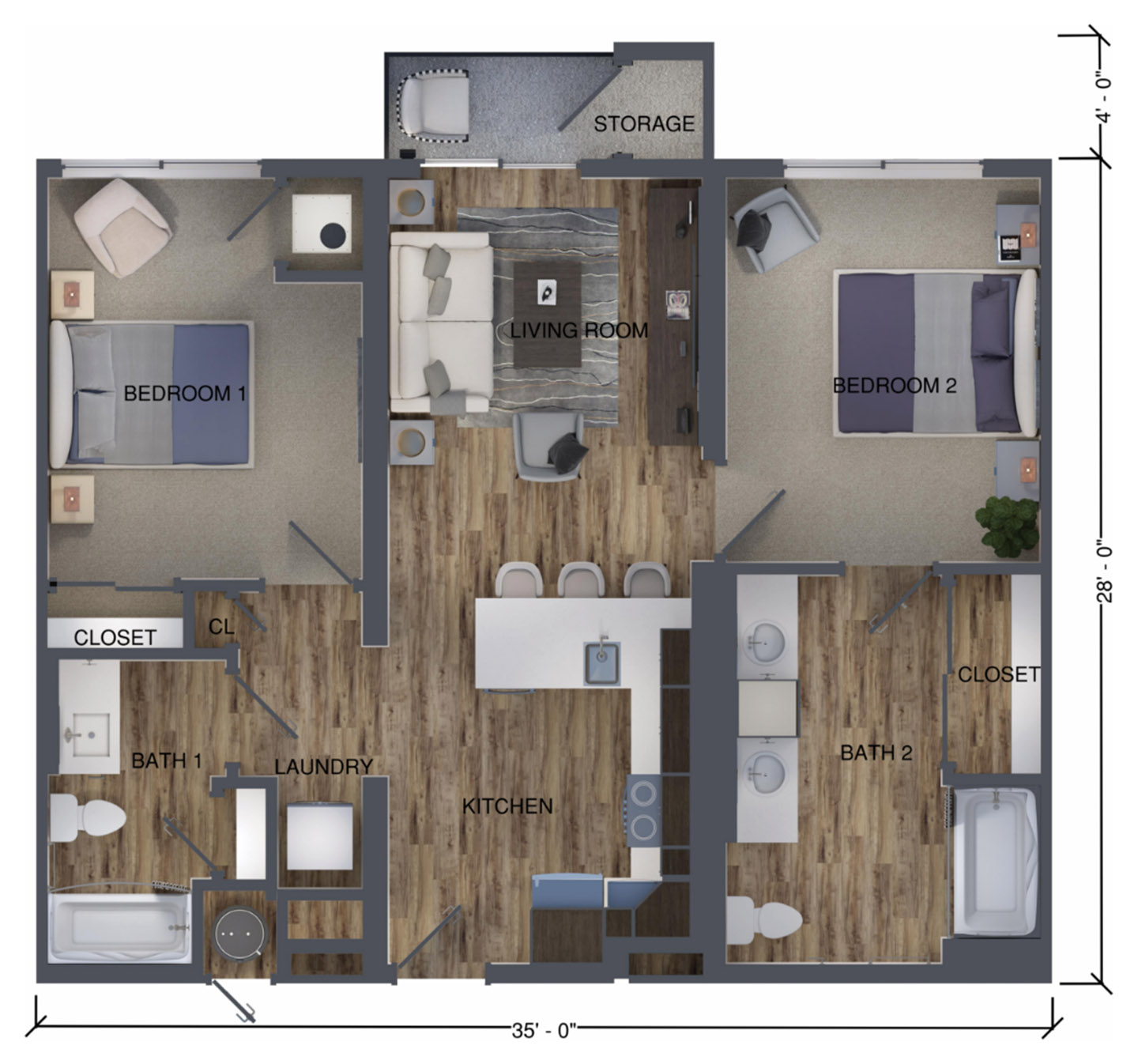 floorplanunitPwithdimensions Timber Ridge Village