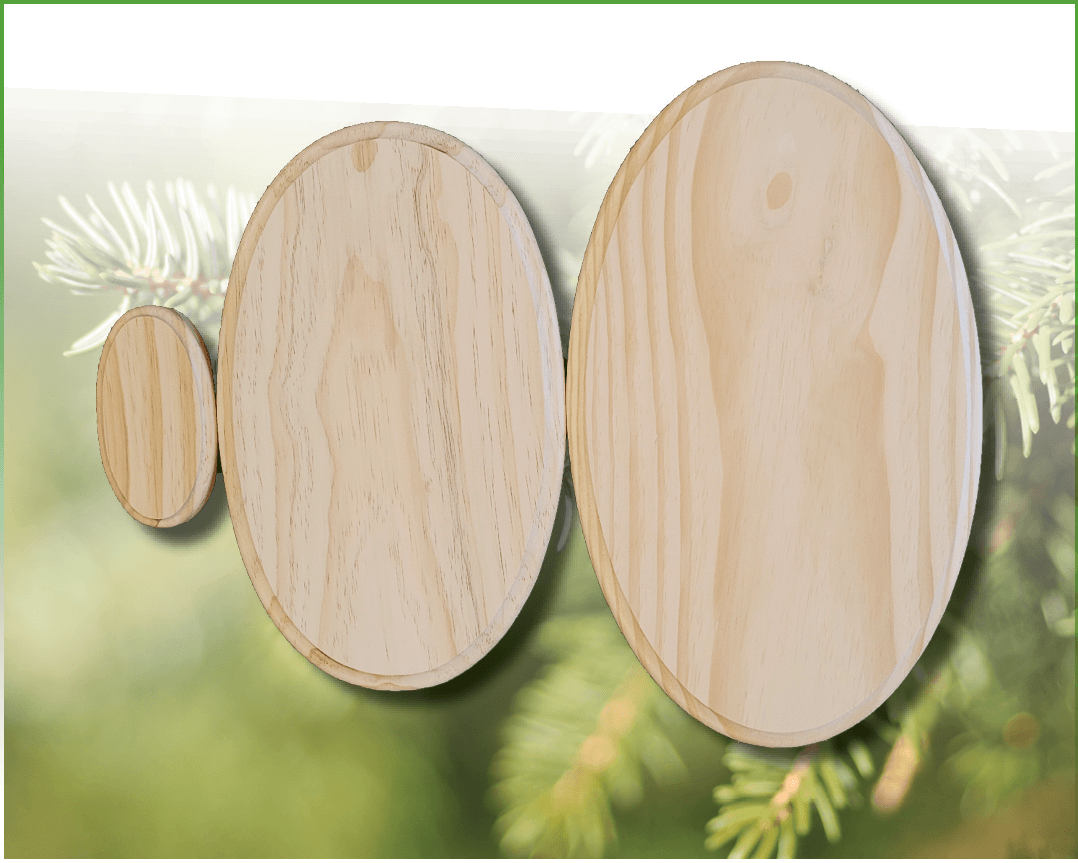 Wooden Oval Shape TimberStyle