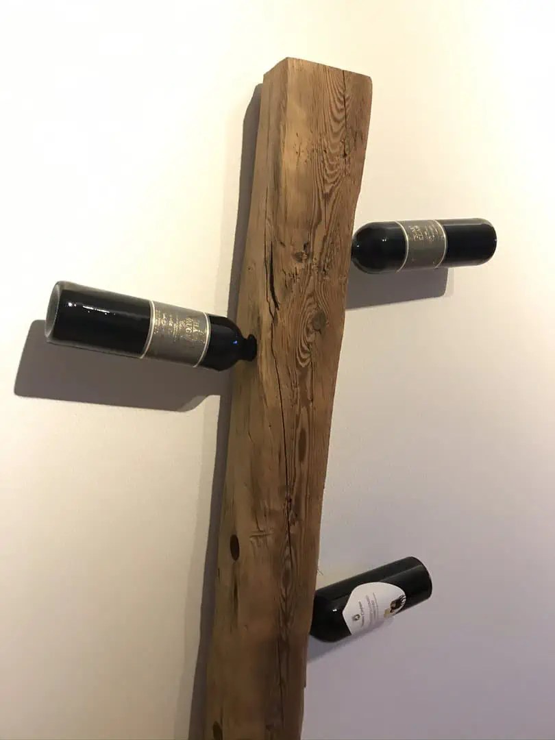 Altholz Weinregal selber bauen DIY Altholz Weinregal