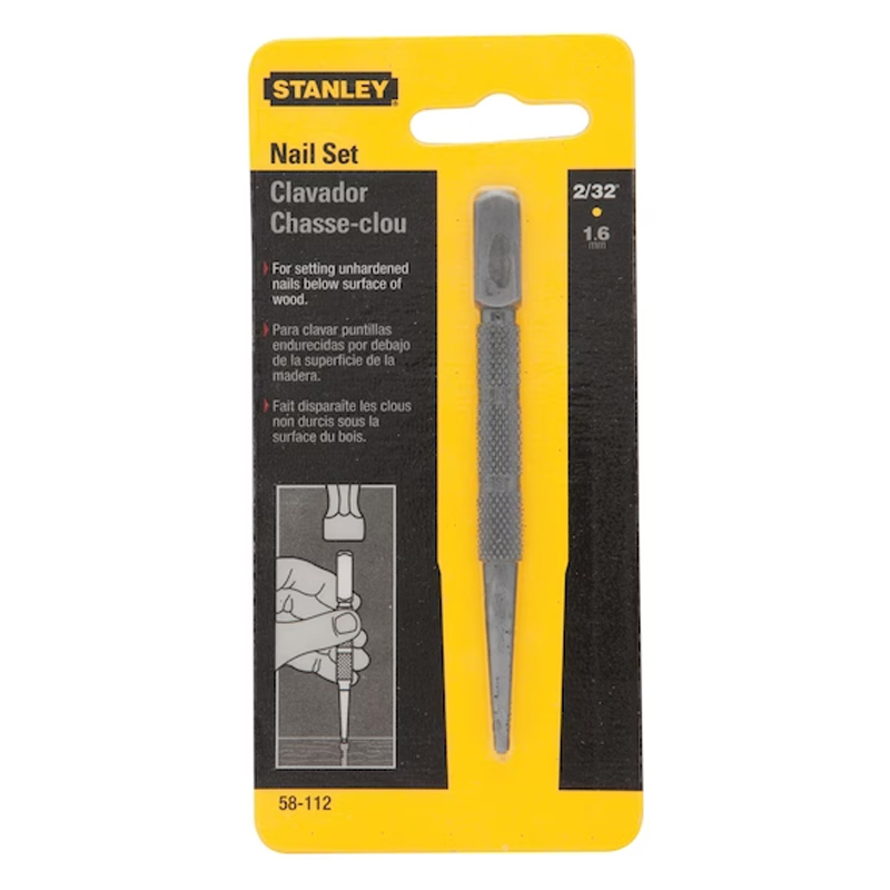 STANLEY 2/32″ Steel Nail Set TimberTown Building Centre