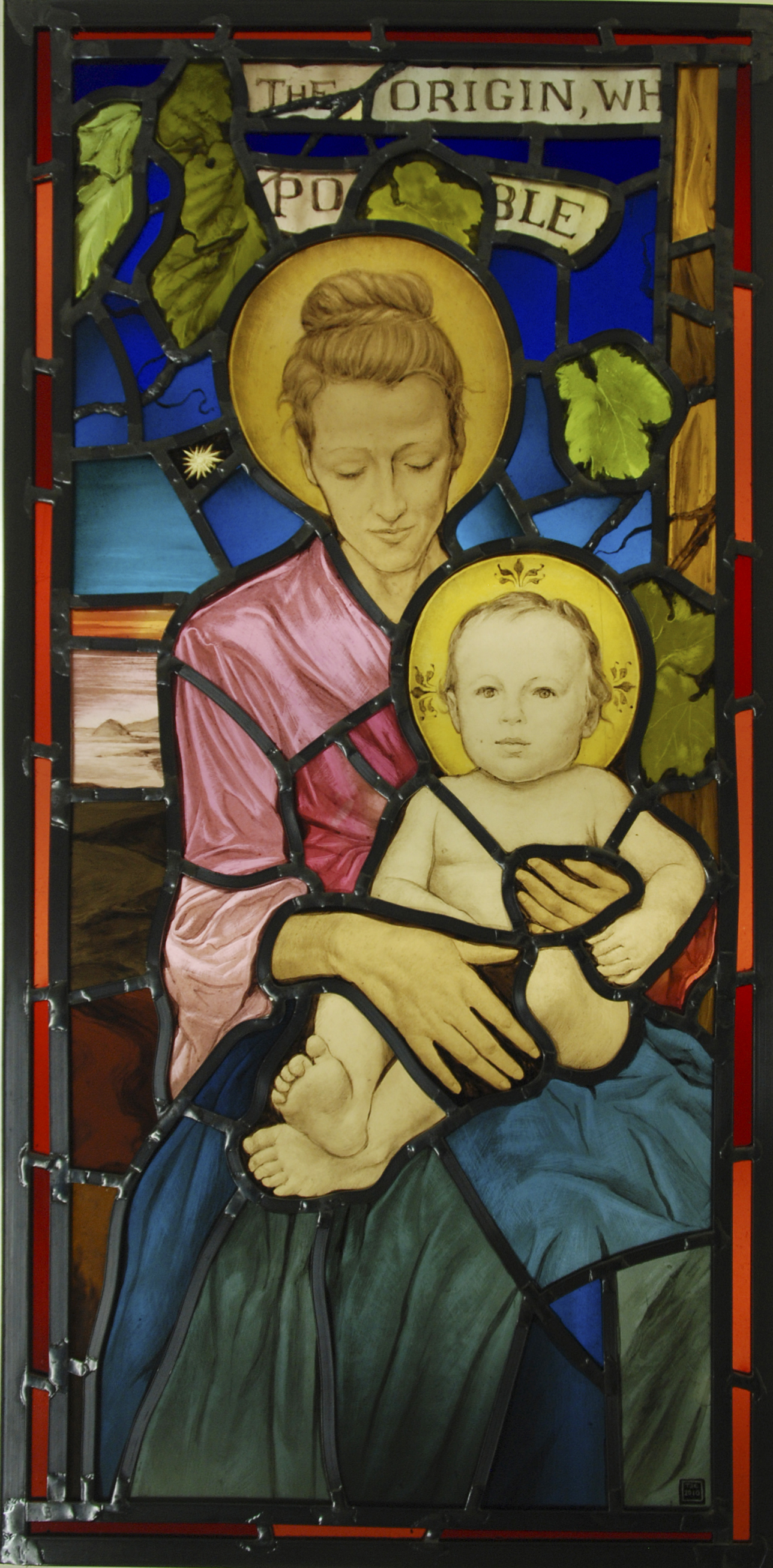 “ORIGIN” 11 X 20″ Stained Glass 2011 TIMCAREYSTUDIO