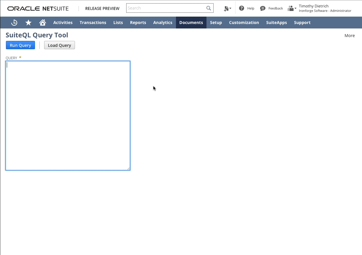 NetSuite SuiteQL Query Tool (Updated)