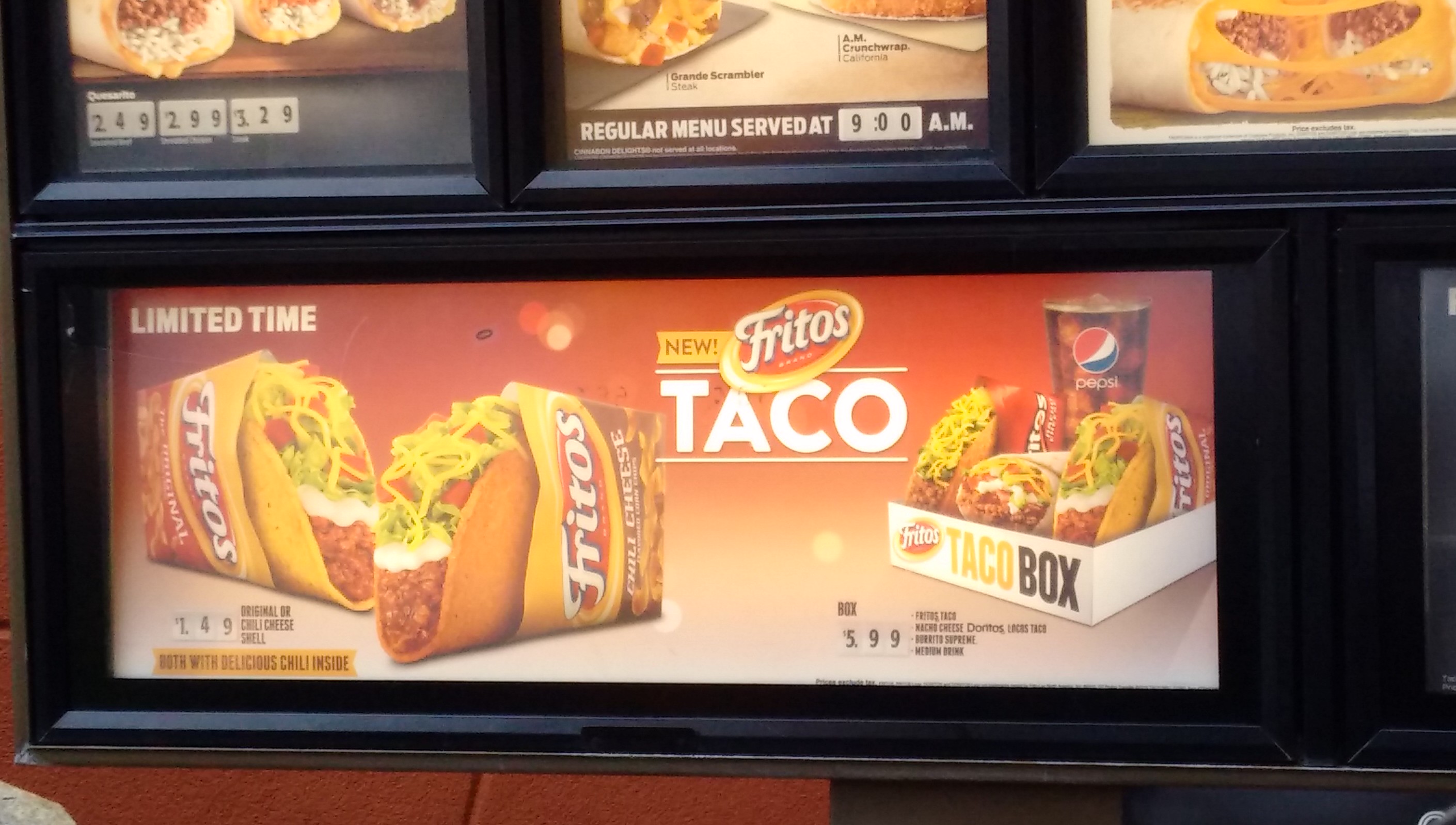 Taco Bell Tests Fritos Tacos Time