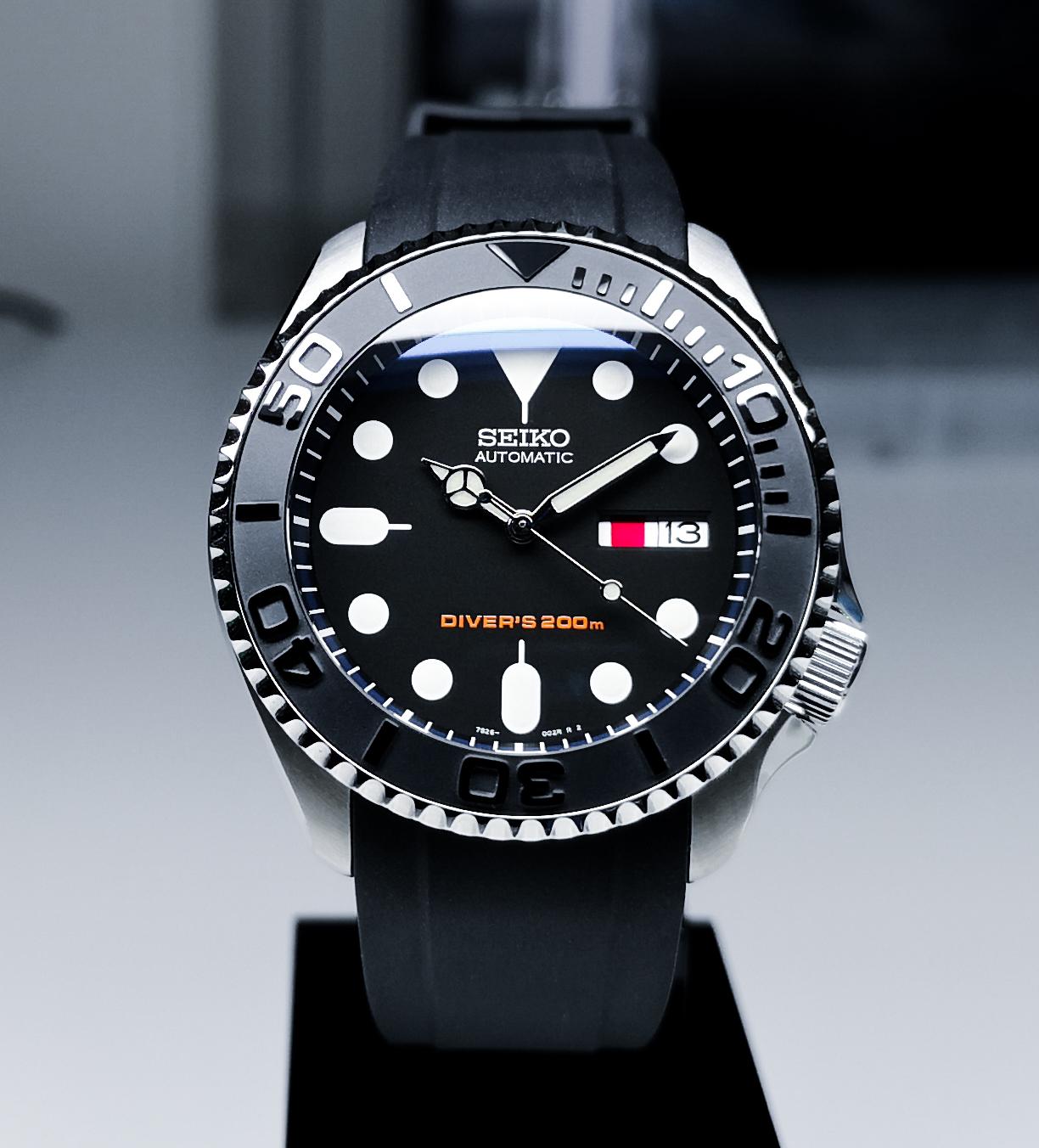 Seiko Mod Idea The Black X Orange Mod DIY Watch Club atelieryuwa
