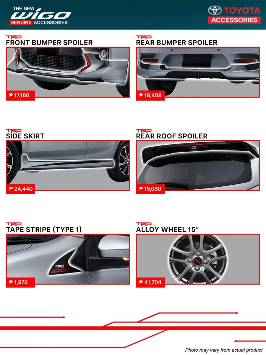 Check out the genuine accessories now available for the Toyota Wigo