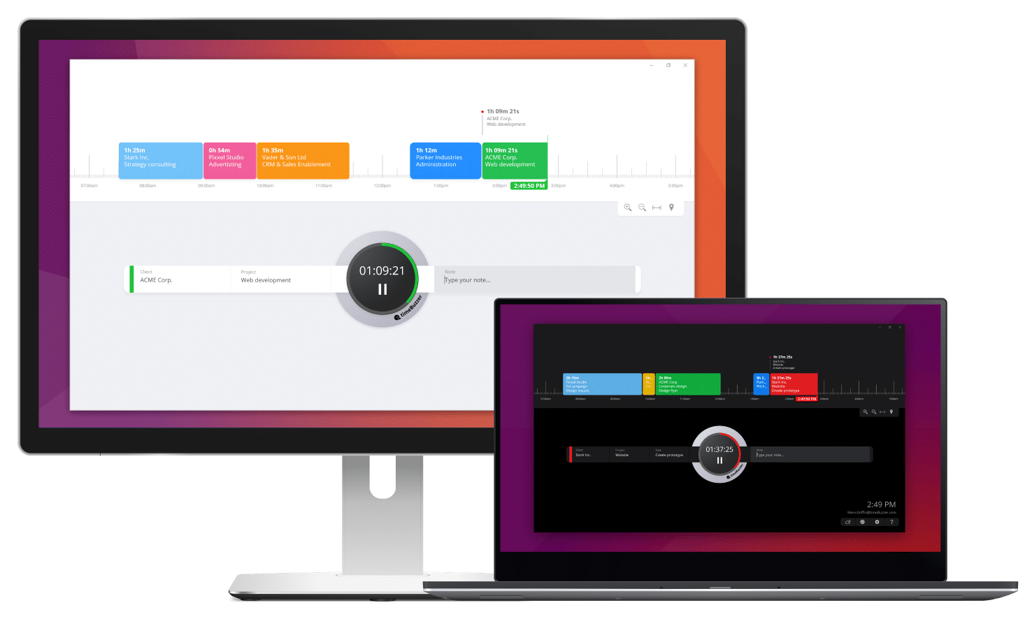 ZeiterfassungsApp für Linux timeBuzzer