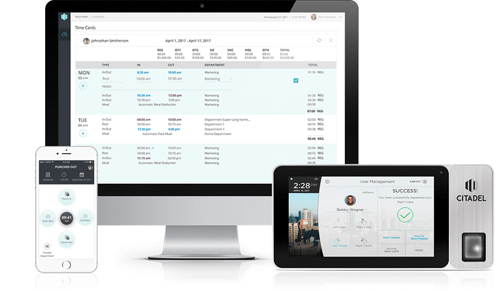 Citadel Fingerprint Tablet Time Clock Time Clock Market