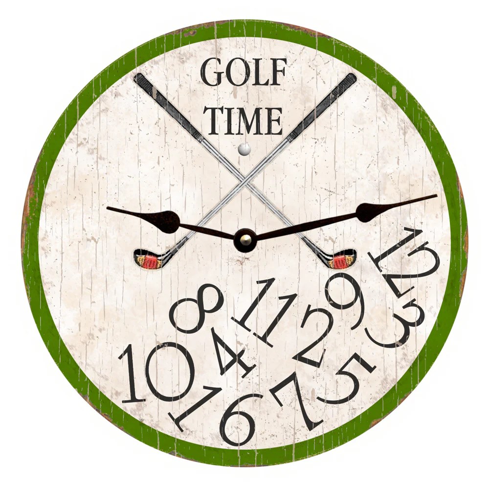 Golf Time Clock Whatever Clock Time Flies Clocks