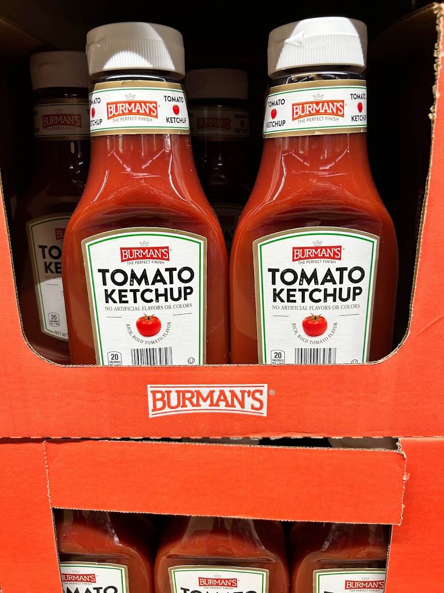 Aldi Ketchup Burman's and Simply Nature Organic Ketchup