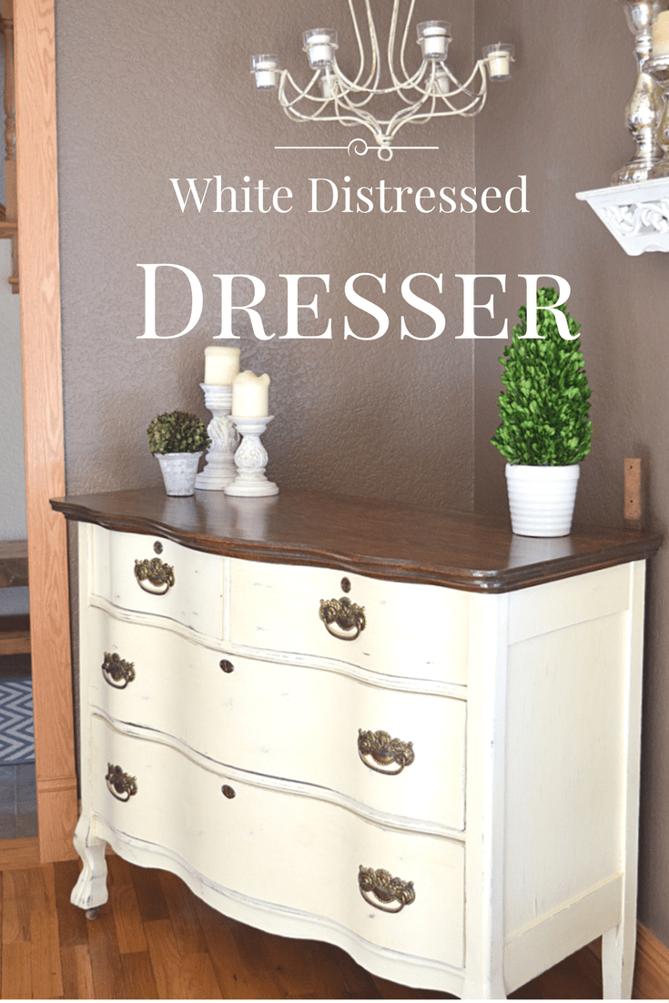 White Distressed Dresser A Client's Vision Brought to Life Timeless