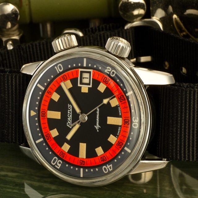 1967 Exactus Diver Super Compressor EEPSA 36mm. TIMELINE.WATCH collection