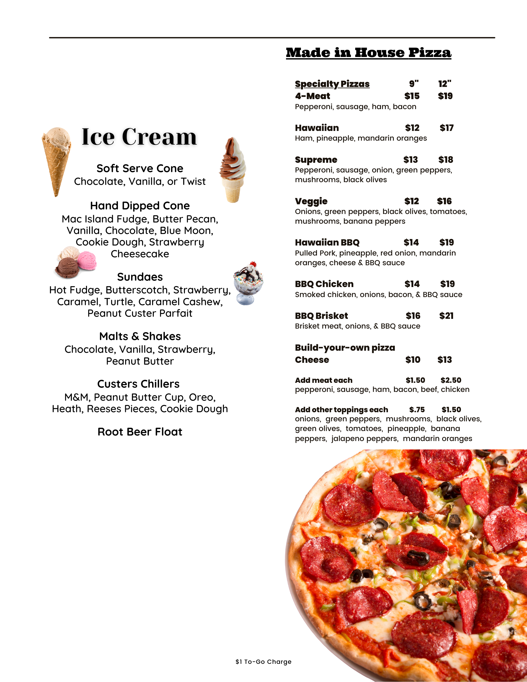 Lunch & Dinner Menu Timeline Saloon & BBQ W2707 State Highway 29