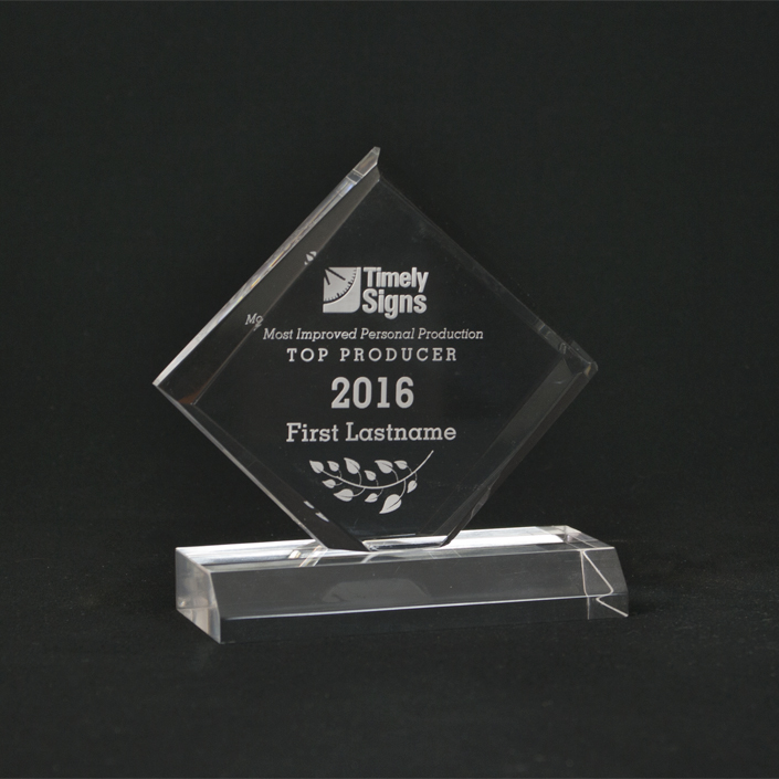 TSA3345/47/49 Acrylic Award (Engraved) Timely Awards