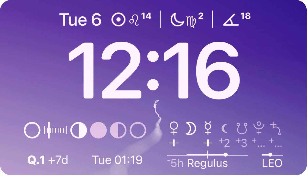 Current Moon phase and cycle widgets for your Lock Screen and Home Screen