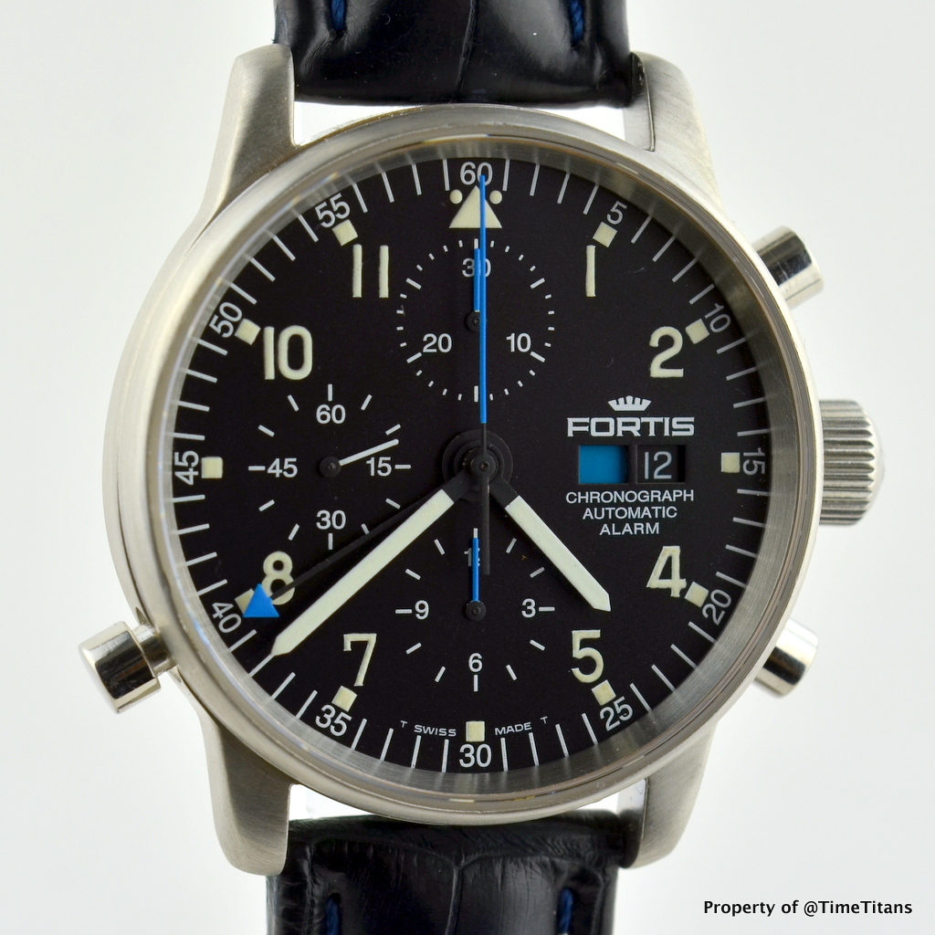 Fortis Flieger Alarm 1990 039 S Platinum Limited 100 Pieces 40mm