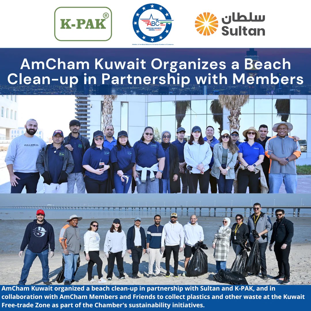AmCham Kuwait organizes a successful beach cleanup at Kuwait free