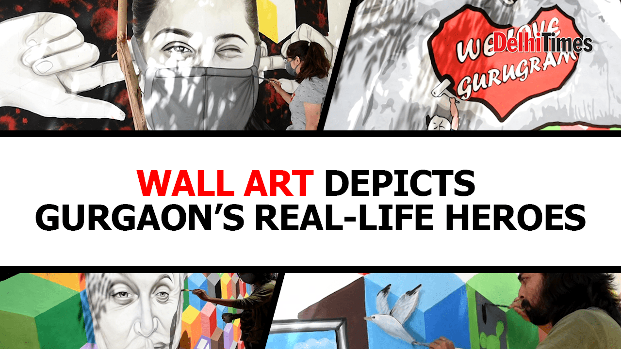 Wall art depicts Gurgaon's reallife heroes Gurgaon Times of India