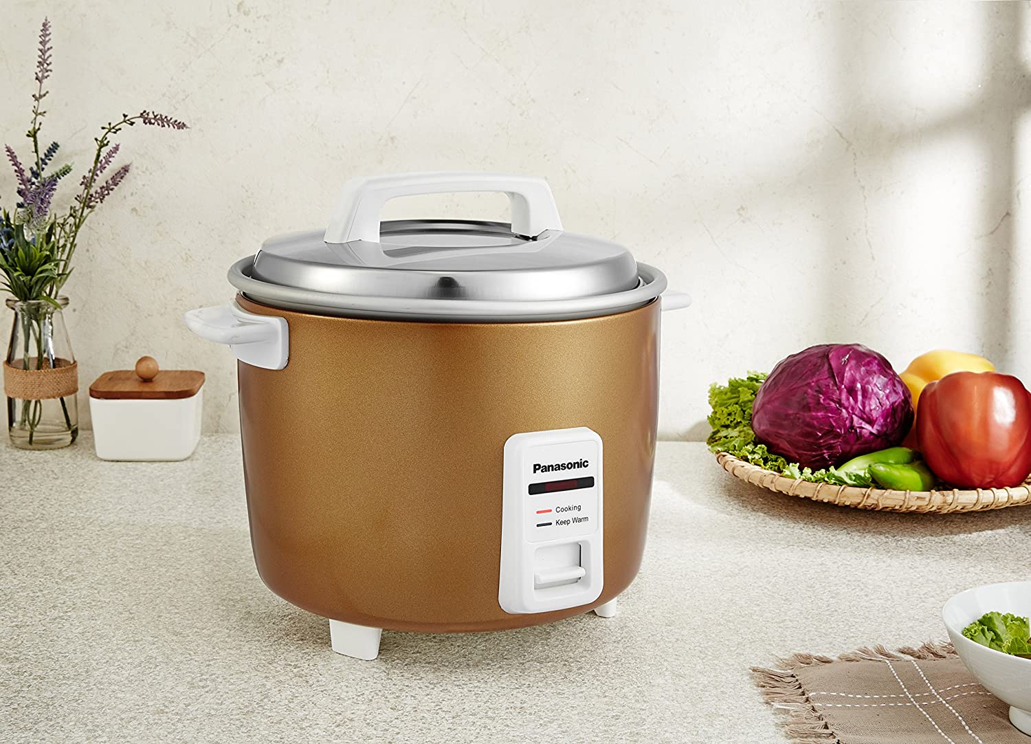 Panasonic SRW18GH 270Watt Automatic Cooker Warmer Combo Pack (Gold, 4