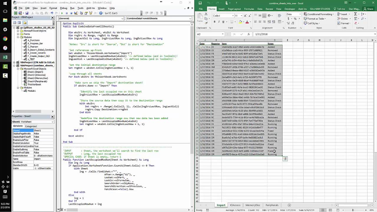 Combine Multiple Workbooks Into One Worksheet Vba Free Printable