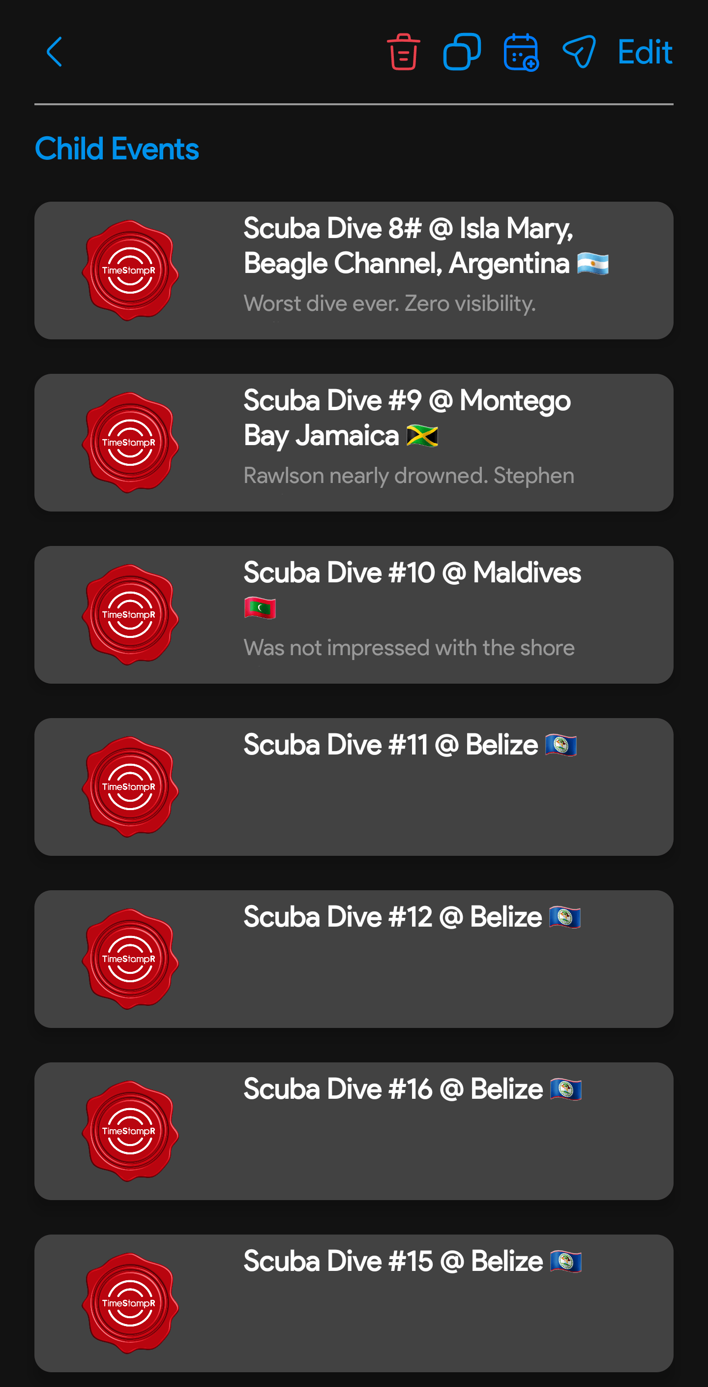 Scuba Diving LogBook | TimeStampR
