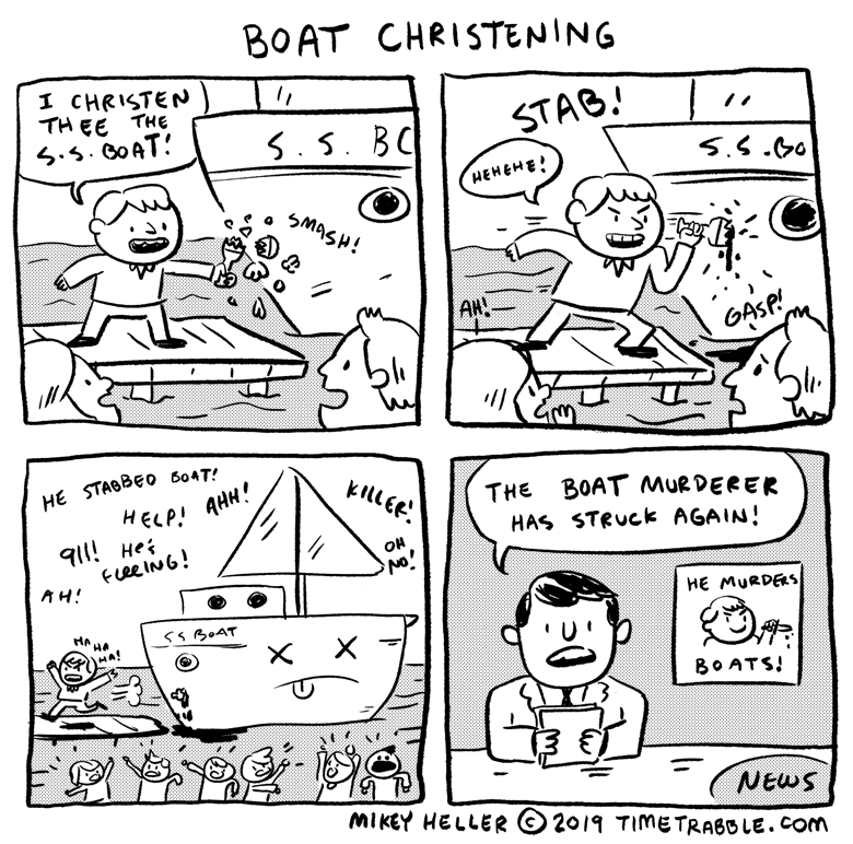 Time Trabble Boat Christening