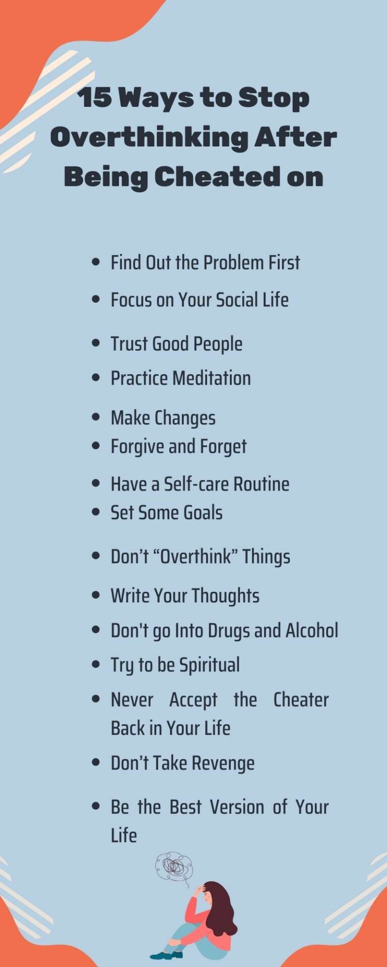 How to Stop Overthinking After Being Cheated on 15 Ways
