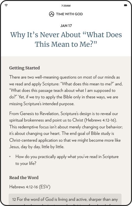 Imitators and Examples Time with God