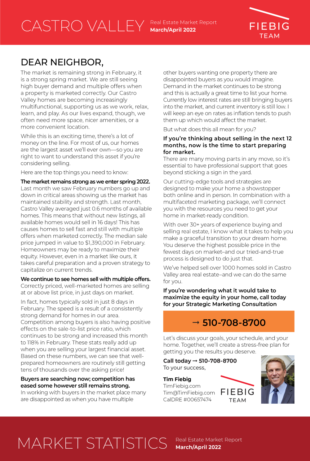 Castro Valley Real Estate Market Report March/April 2022 The Fiebig Team