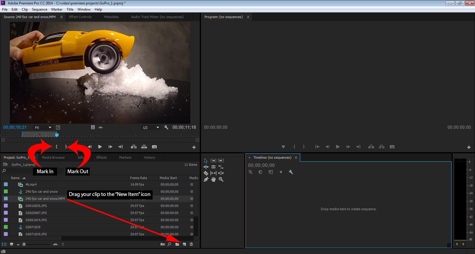 Slowing Down High Frame Rate GoPro Video