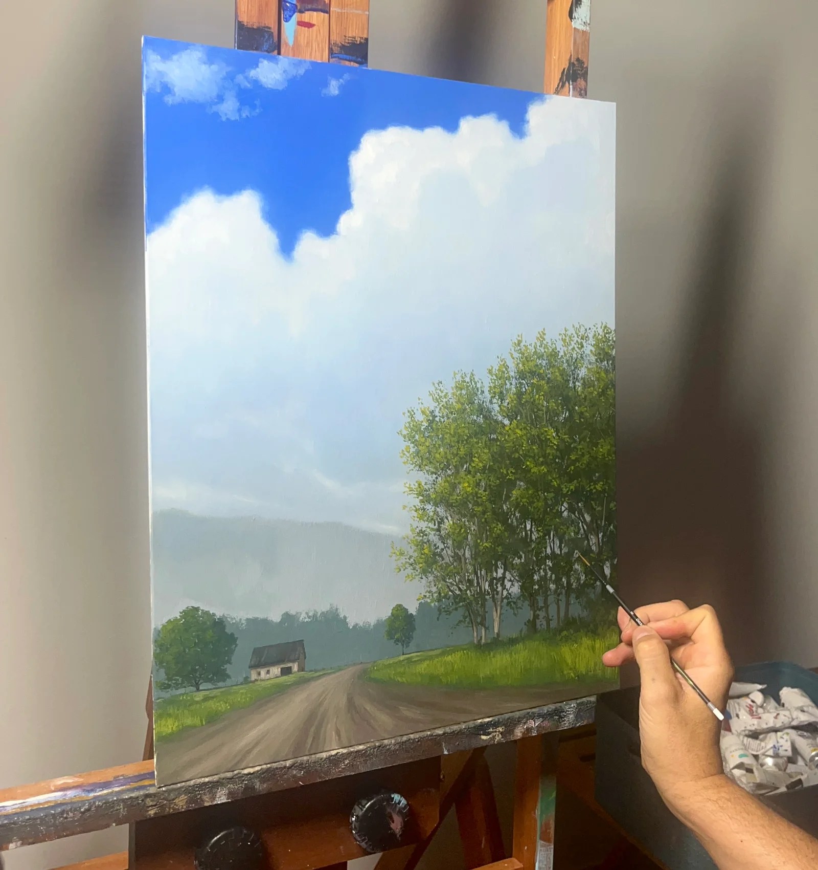 A Touch of The Open Road an oil painting lesson ONLINE Tim Gagnon