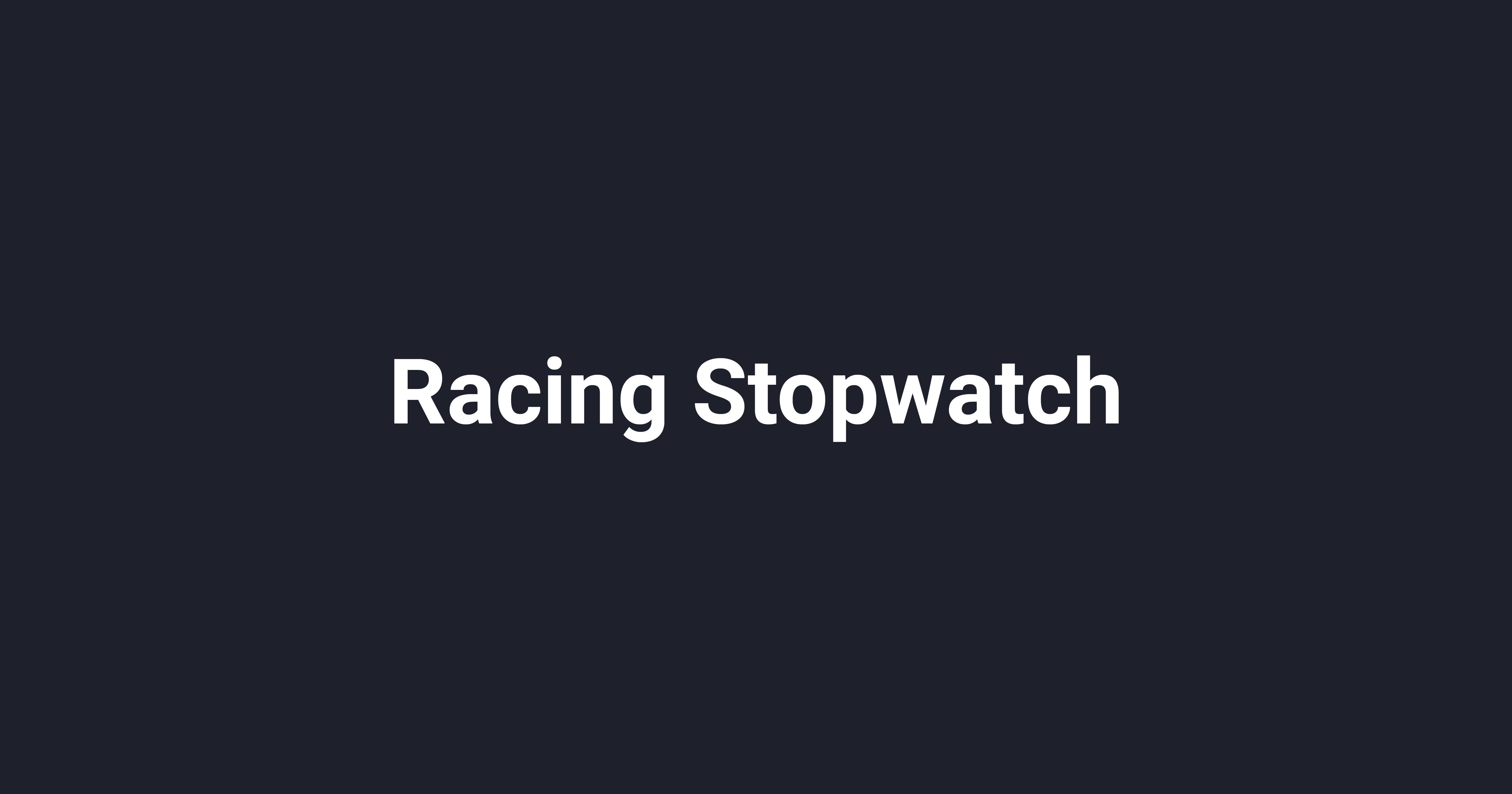 Racing Stopwatch