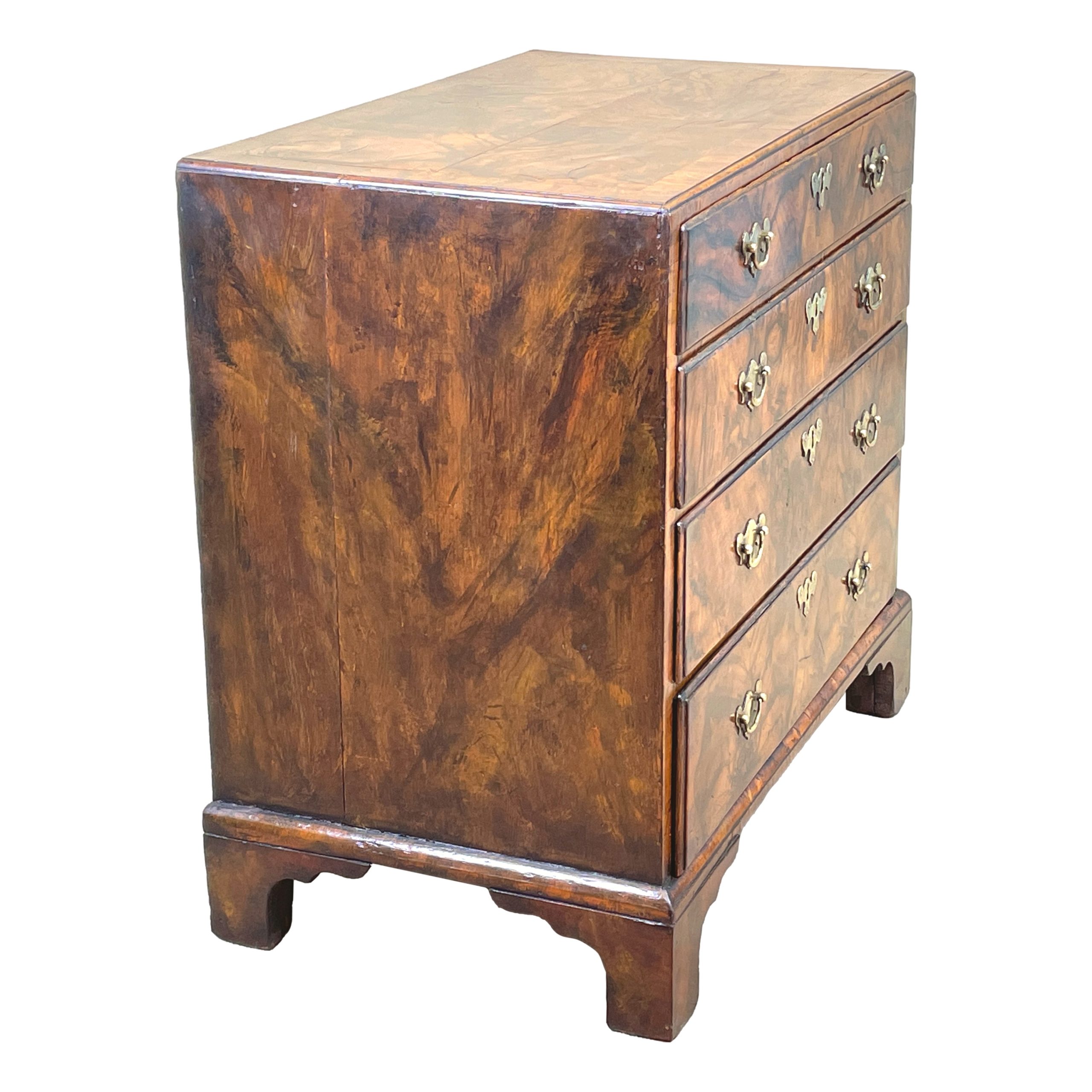 Small Walnut Chest Of Drawers S&S Timms Antiques