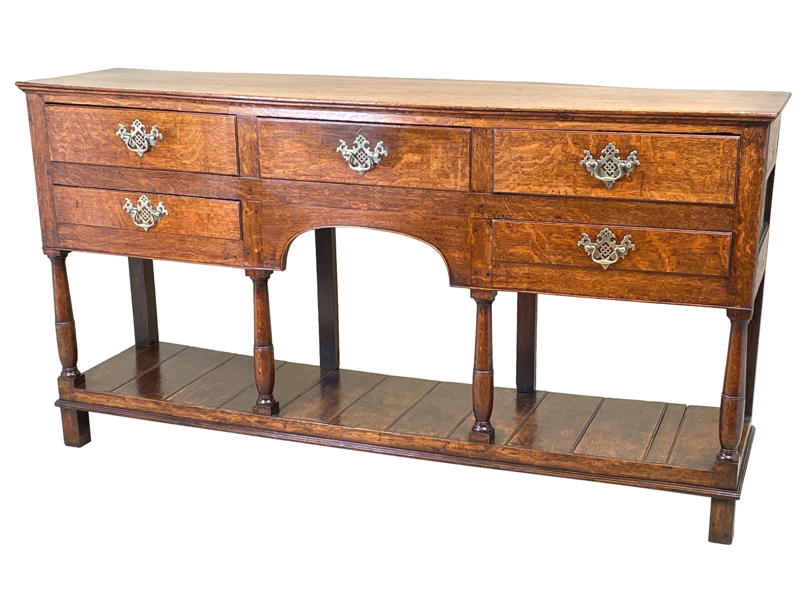 Oak Potboard Dresser Base S&S Timms Antiques