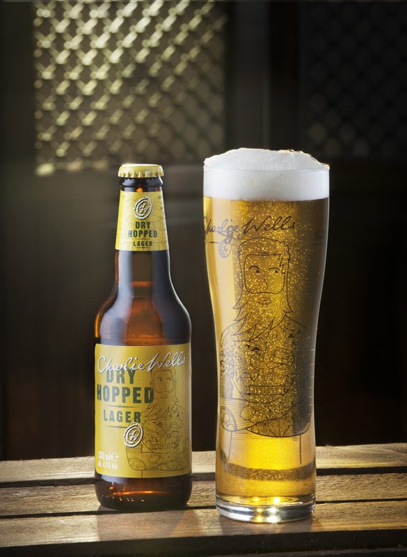 Product photography of Charlie Wells beers at the studio in Kent