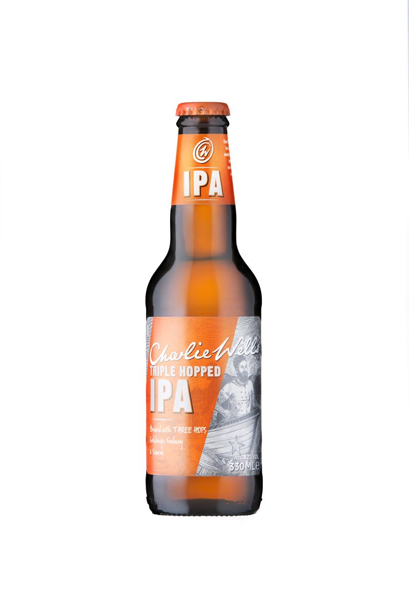 Product photography of Charlie Wells beers at the studio in Kent