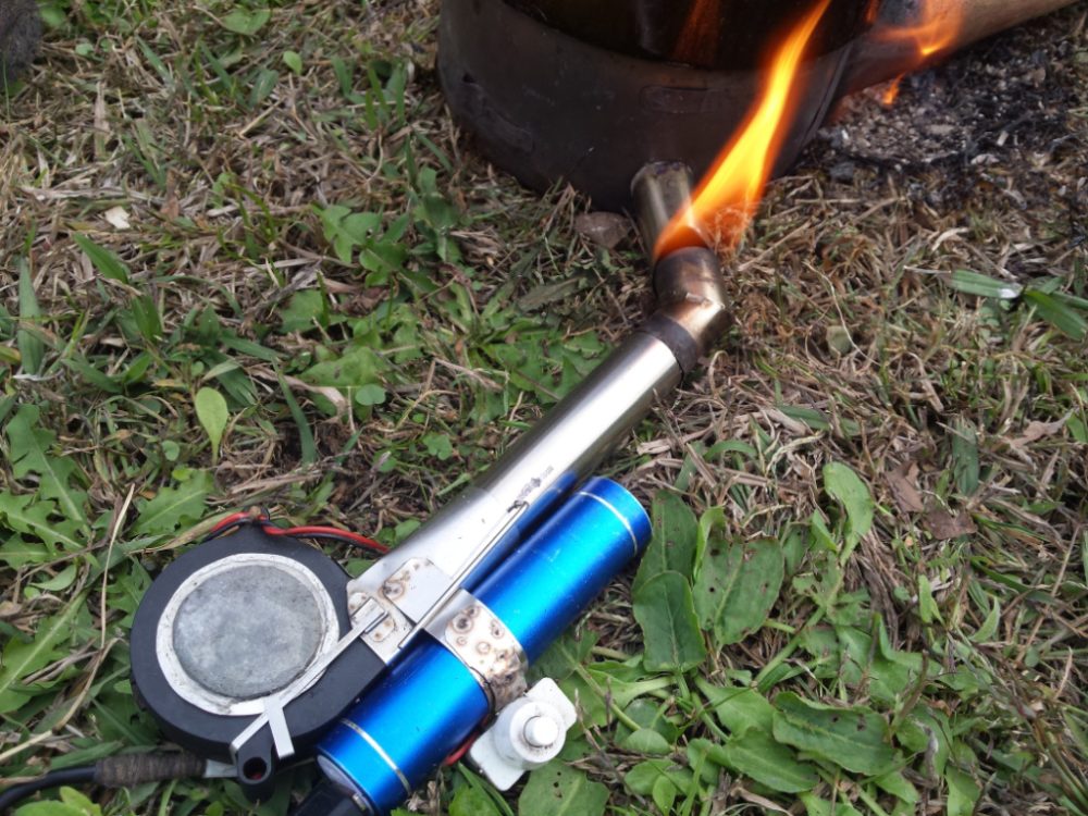 Blower stove pulsing to extend battery life Tim Tinker