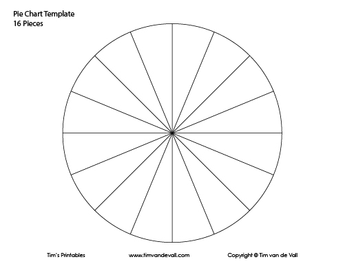 Pie Chart Template – 16 Pieces – Tim's Printables