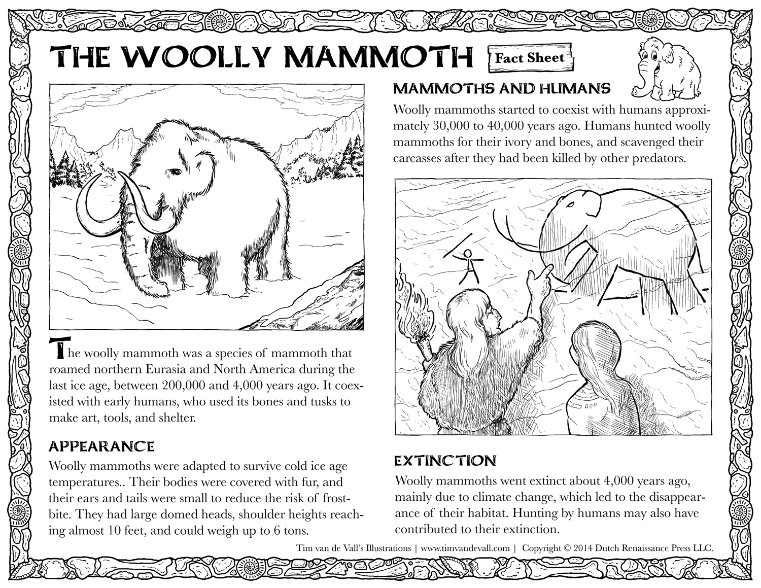 Woolly Mammoth Facts for Kids Social Studies Printables