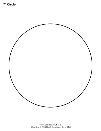 Circle Template - 7 inch - Tim's Printables