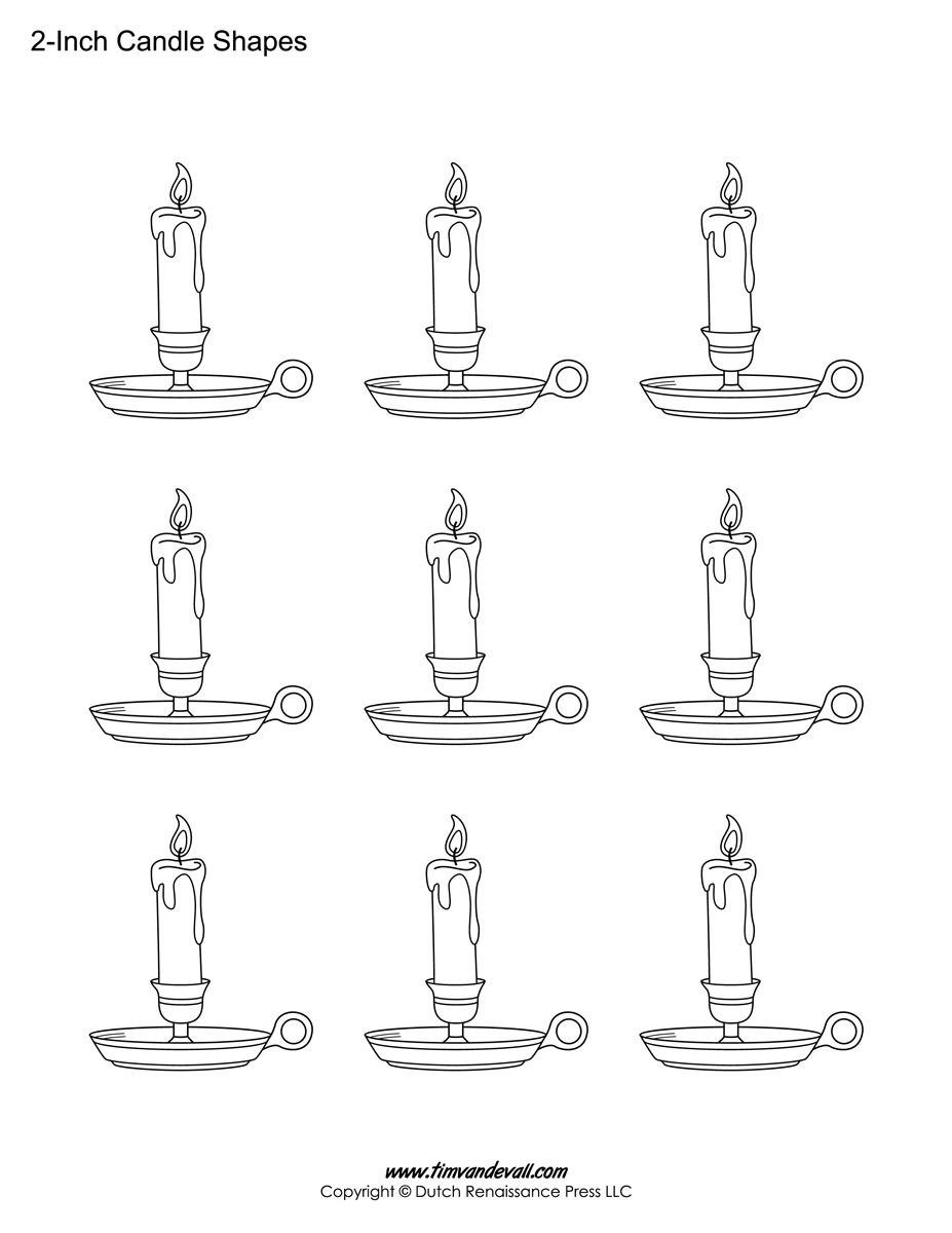 Candle Templates / Candle Shape Printables Tim's Printables