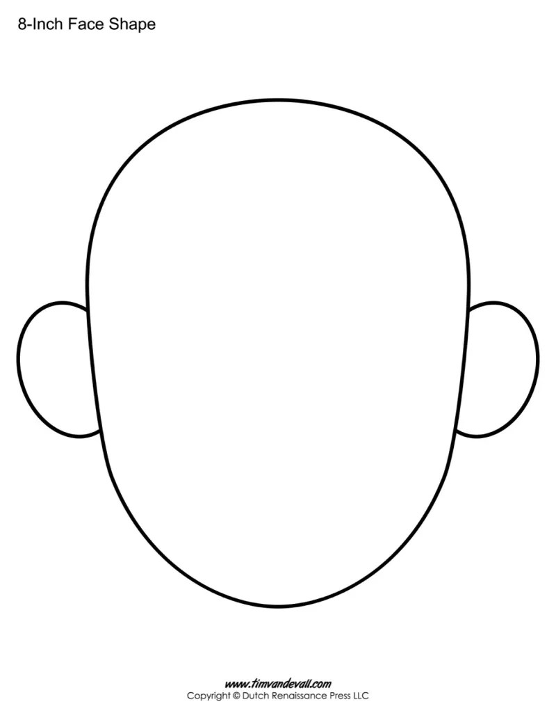 Face Templates / Face Shape Printables - Tim's Printables